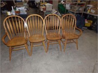 4- oak chairs