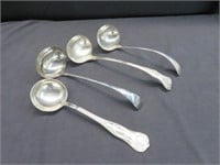 4 SILVER PLATED LADLES