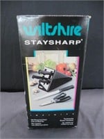 WILTSHIRE 6 PC SHELF SHARPENING KNIFE & BLOCK SET