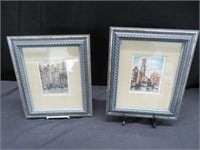 PAIR FRAMED CANAL SCENE SIGNED PRINTS