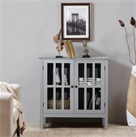$219.99 Buffet Glass Door Sideboard Console Table