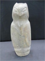 SOAPSTONE FIGURE OWL SIGNED DUFFY (APPROX 10")