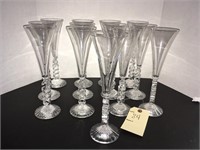 GORGEOUS 2000 CRYSTAL CHAMPAGNE GLASSES