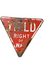 Vintage Yield "Right of Way" Sign