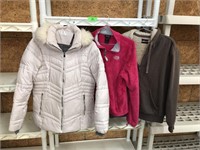 Three jackets the North Face (medium) Gap and