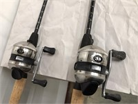 Two Zebco 33 rod and reel combos
