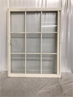 Vintage Wooden and glass window 35 1/4 x 27