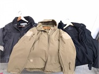 Three Men's jackets 1 LL Bean large, one tactical