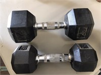 Dumbbells 25 pounds and 15 pounds