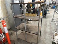 Steel 4 Tiered Storage Shelf & 3 Adjustable Stands