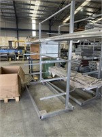 Single Sided Mobile 5 Tiered Storage Rack