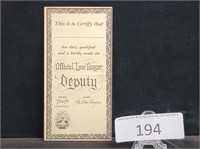 1940's Official Lone Ranger Deputy Secret Folder