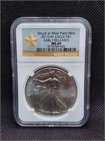 2013 West Point Silver Eagle Dollar Slabbed MS69