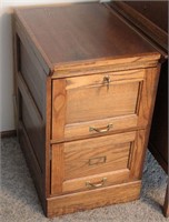 Oak Reproduction File Cabinet 18"W 26"D 30" T