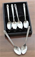 Royal Danish Sterling Silver Spoons set 6