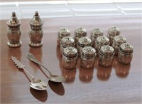 Sterling Silver Shakers & Spoons 16 Pieces