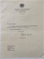 Michael Davies signed Letter