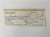 Mary Astor signed check