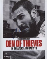 Pablo Schreiber signed "Den of Thieves" poster