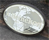 Heinekin Oval Globe Advertising Mirror Wall Displa