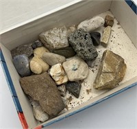 Pencil Case w Stone Specimens