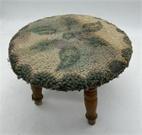 Small Foot Stool w Textile Topper