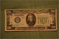 US $20 Federal Reserve Note series of 1934D;  as i