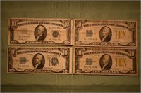 4 US $10 Silver Certificates: series of 1934, 1934