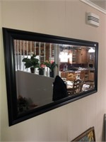 Black Beveled Mirror (52"W x 29" T)