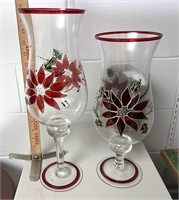 Holiday glass vases