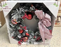 30 inch pre-lit wreath