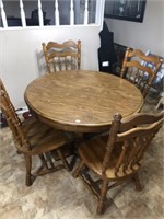 Hardwood Breakfast Set (Table W 6 Chairs )