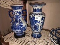 2 Blue/Oriental Vase