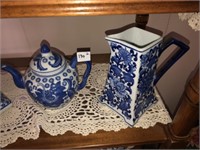 Blue/Oriental Pitcher & Tea Pot