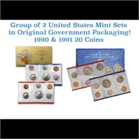 Group of 2 United States Mint Set in Original Gove