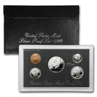 1997 United States Mint Silver Proof Set. 5 Coins