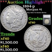 ***Auction Highlight*** 1894-p Morgan Dollar $1 Gr