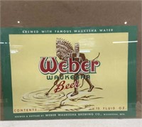 * Weber Beer sign poster on masonite backing