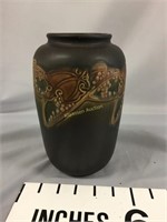 Roseville rose craft pottery vase