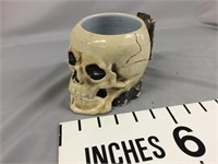 Skull pottery mug/ stein 1/2 L. No lid