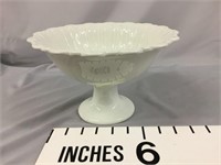 Vintage white porcelain footed compote