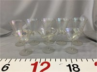 Iridescent optic panel glassware (4) water