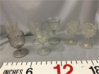 Cut glass water goblets- (1) pair, others are