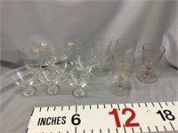 Candle wick set of (8) and single etched goblets