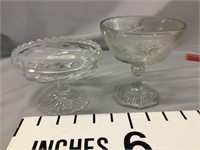 RS copper wheel cut compote and other cut glass