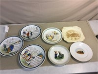 Decorative plates made in France, souvenir plates