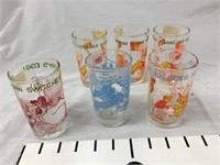 Vintage glassware - Sabrina, Davy Crocket,