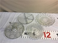 Glass serving plates
