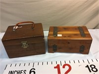 Mini cedar chest box, wooden box with handle