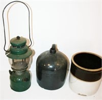 Camping Lantern, Stoneware Jug, Stoneware